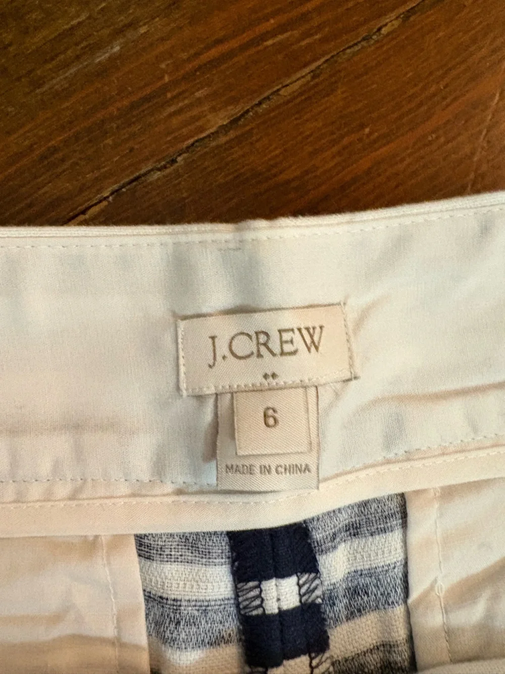 J. Crew blue white striped cute lightweight shorts size 6